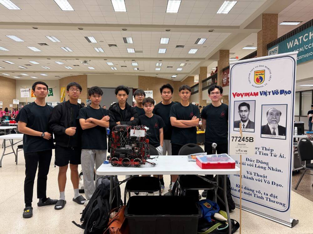 Van Houston Academy students participating in Robotics and STEM activities