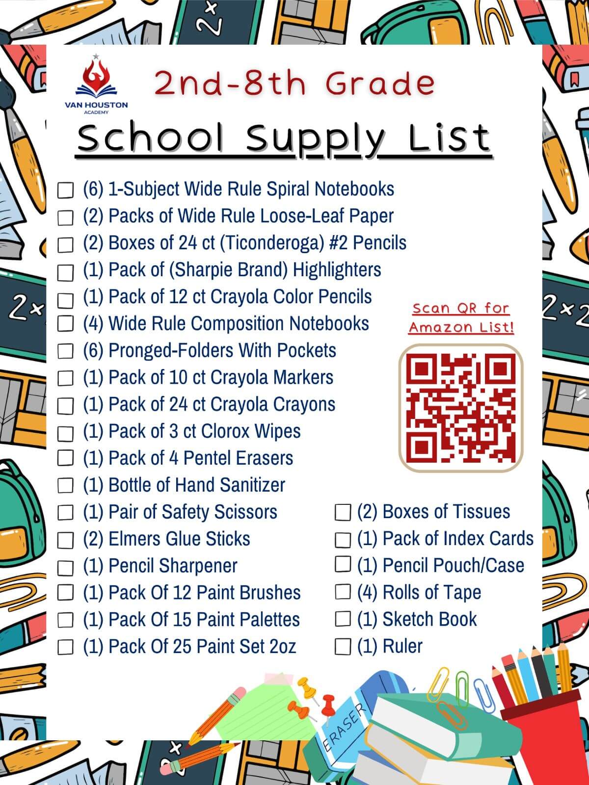 2nd 8th School Supply List 26 27 1